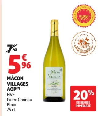 Mâcon Villages AOP HVE Pierre Chanau Blanc