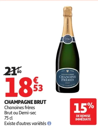 Champagne Brut Chanoines Frères Brut ou Demi-sec