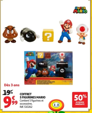 Coffret 5 figurines Mario