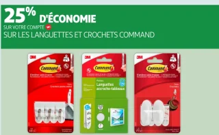 Languettes et crochets Command 3M