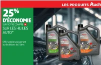 Huiles auto Auchan High Performance 10W40, 5W30 C2, 5W40
