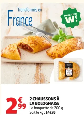 2 Chaussons à la bolognaise
