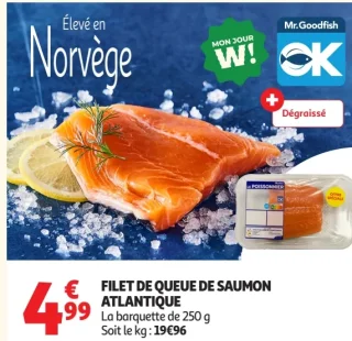 Filet de queue de saumon Atlantique