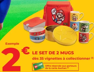 Le set de 2 mugs Super Mario