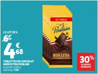 Tablettes de chocolat noir extra Poulain