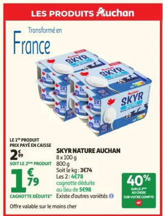 Skyr Nature Auchan