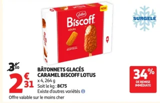 Bâtonnets Glacés Caramel Biscoff Lotus