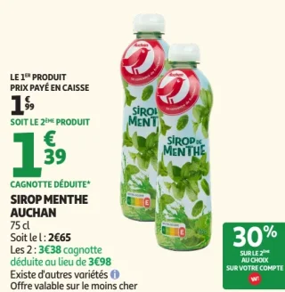 Sirop Menthe Auchan