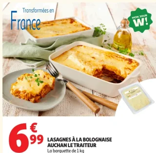 Lasagnes à la bolognaise Auchan Le Traiteur