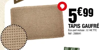 Tapis gaufré