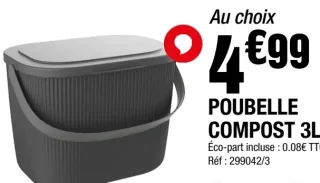Poubelle compost 3L