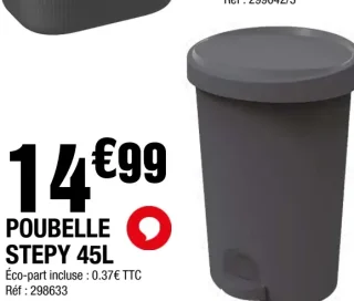 Poubelle Stepy 45L