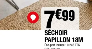 SÉCHOIR PAPILLON 18M