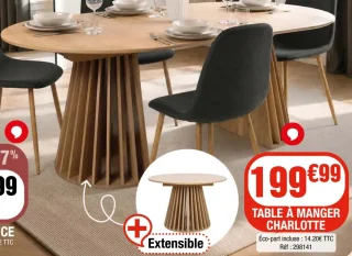 TABLE À MANGER CHARLOTTE