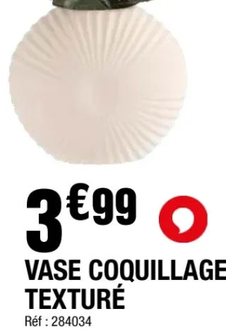 Vase coquillage texturé