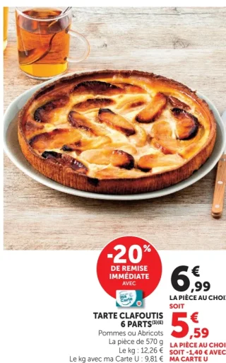 Tarte Clafoutis Pommes ou Abricots