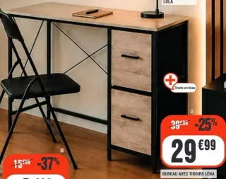 Bureau avec tiroirs Léna
