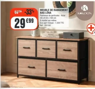 Meuble de rangement bas Léna