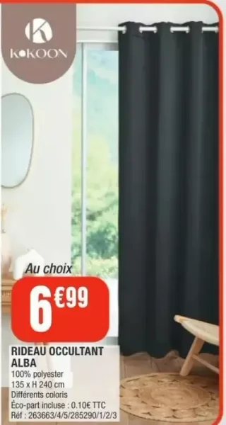 Rideau occultant Alba