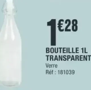 BOUTEILLE 1L TRANSPARENT