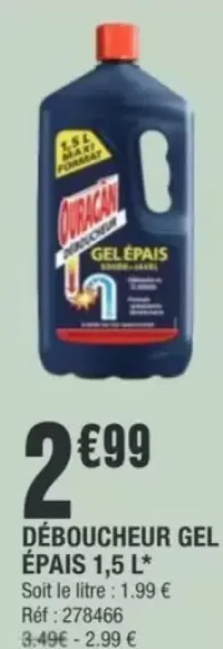 Déboucheur Gel Épais 1,5 L