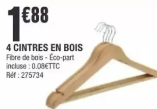 4 Cintres en bois