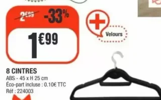 8 Cintres Velours