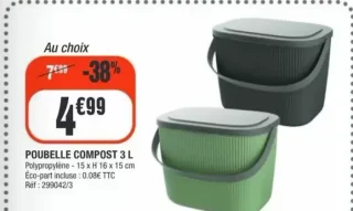 Poubelle Compost 3 L