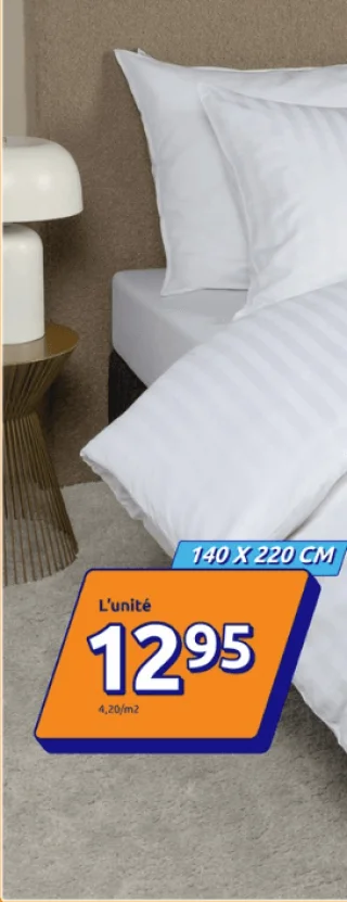 Parure de lit Hotel Royal 100% satin de coton 140x220 cm