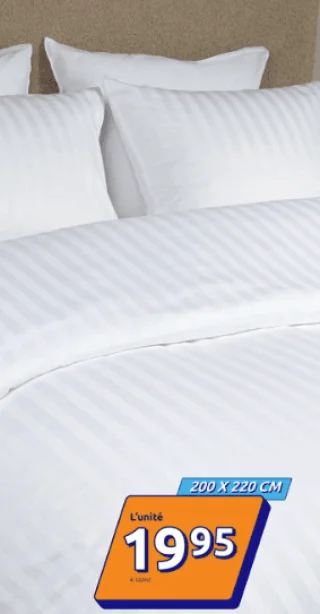 Parure de lit Hotel Royal 100% satin de coton 200x220 cm