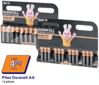 Piles Duracell AA
