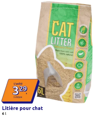 Litière pour chat 6 l