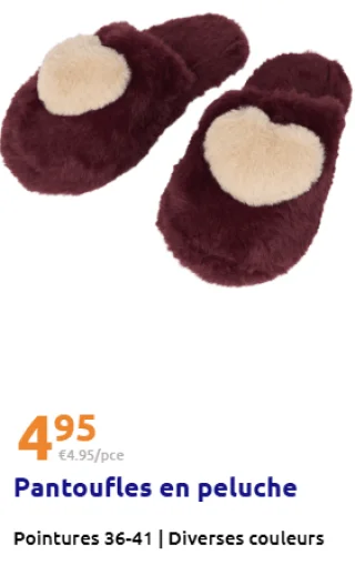 Pantoufles en peluche