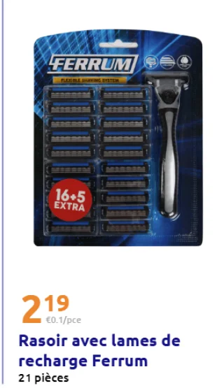 Rasoir avec lames de recharge Ferrum