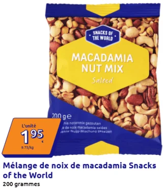 Mélange de noix de macadamia Snacks of the World
