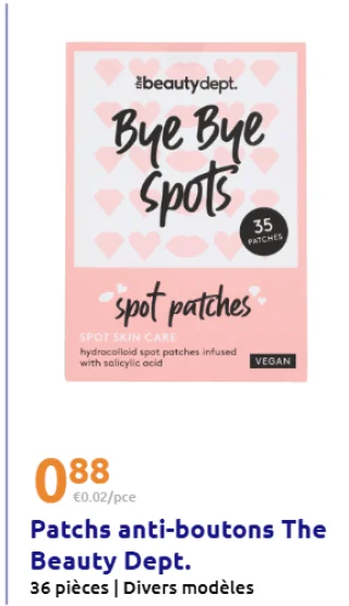 Patchs anti-boutons The Beauty Dept.
