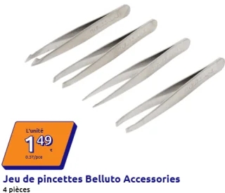 Jeu de pincettes Belluto Accessories