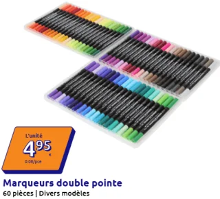 Marqueurs double pointe