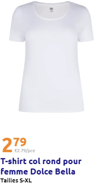 T-shirt col rond pour femme Dolce Bella