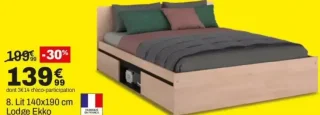 8. Lit 140x190 cm Lodge Ekko