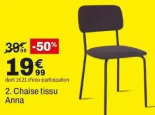 2. Chaise tissu Anna