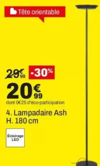 4. Lampadaire Ash H. 180 cm