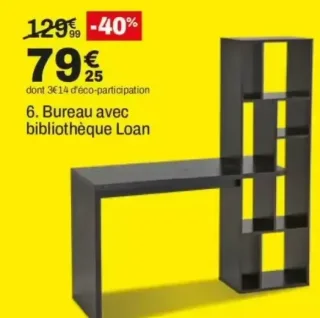 6. Bureau avec bibliothèque Loan