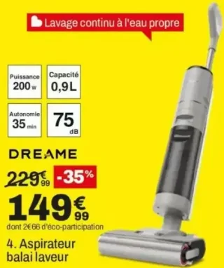 Aspirateur balai laveur Dreame