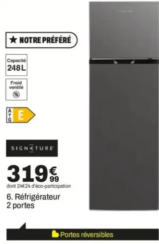 Signature SFD250SEX Réfrigérateur 2 portes