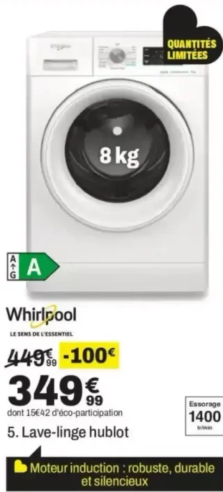 Whirlpool Lave-linge hublot