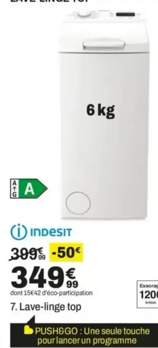Indesit Lave-linge top