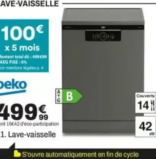 Beko Lave-vaisselle BDFN26451G