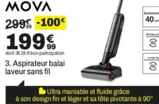Aspirateur balai laveur sans fil MOVA M10