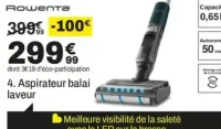 Aspirateur balai laveur Rowenta YY5706FE